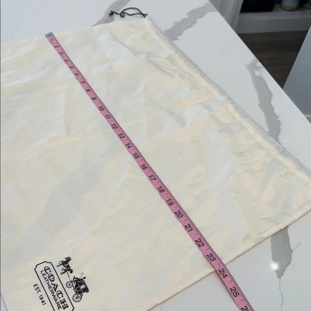 Coach Ivory Drawstring Dust Bag